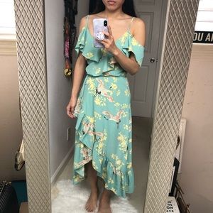 Nasty Gal Point Me at the Sky Floral Dress